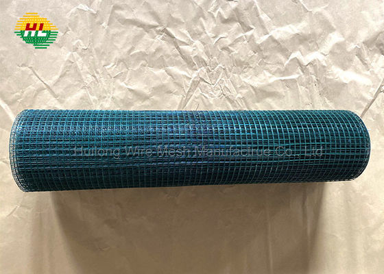 Green PVC 0.65" X 0.65" Grid 19 Gauge 40" X 82Ft Galvanized Mesh Rolled Hardware Cloth For Rabbit Wire Poultry Fencing
