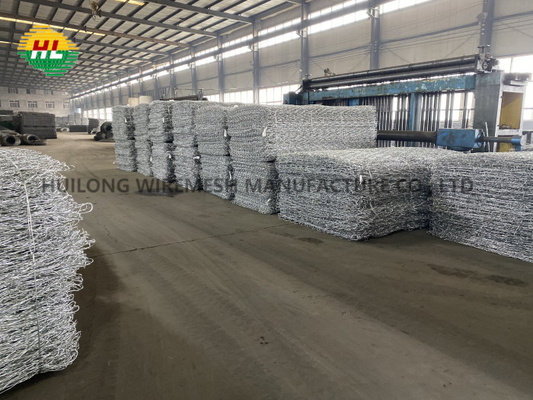 Heavy Galvanized Wire Mesh Gabion 8x10cm Mesh Wire 2.7mm Selvedge Wire 3.4mm