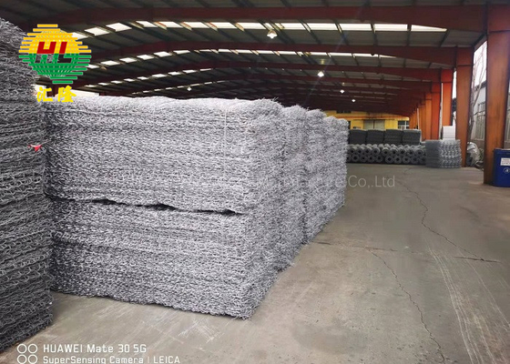 Hot Dipped Gabion Retaining Wall 4*1*1m 100*120mm Aperture