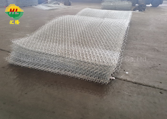 Hot Dipped Gabion Retaining Wall 4*1*1m 100*120mm Aperture
