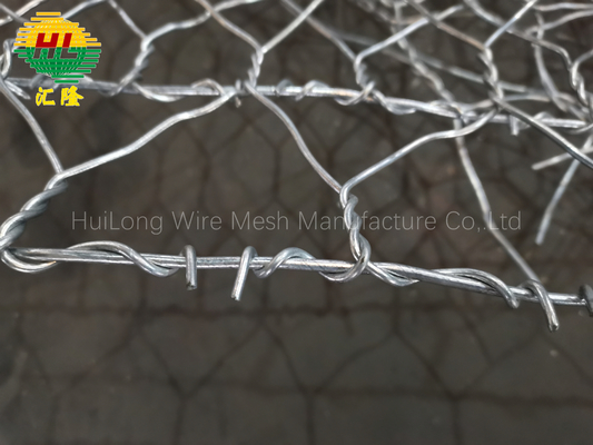 Hot Dipped Gabion Retaining Wall 4*1*1m 100*120mm Aperture