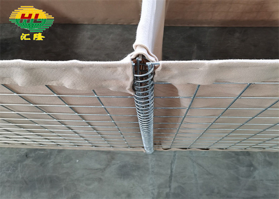 1*1*10m 75*75mm Mesh Hesco Tower Armata caldo immerso Galvanizzato per militari