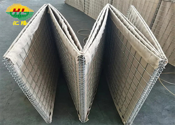Hl1-12 Galfan rivestito Hesco Barriere difensive Robot Saldato Lunghezza 1,21m-33m