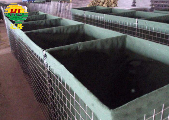 Altezza 0,6m-2,7m Muro di sabbia militare Hesco Barriera Lunghezza 1,21m-33m