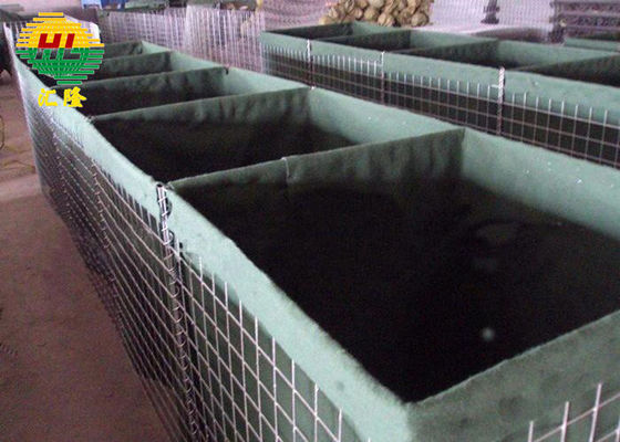 Altezza 0,6m-2,7m Muro di sabbia militare Hesco Barriera Lunghezza 1,21m-33m