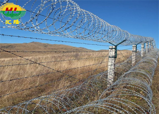 Galvanizzato a caldo BTO-18 Conertina Razor Wire per la sicurezza delle frontiere