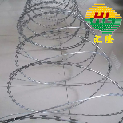 BTO-22 Concertina Razor Wire Coils High Tensile Ss 304 Acciaio inossidabile 316 Galvanizzato a caldo