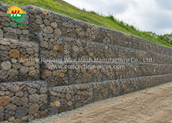 Jaula Gaviones Galvanizzata esagonale 2x1x1m Gran Stock Proyectos Ingenieria Protezione Taludes Contencion Envio Inmediato